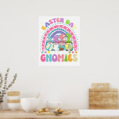 Gnomies Ostern, Retro, Vintage Poster (Küche)