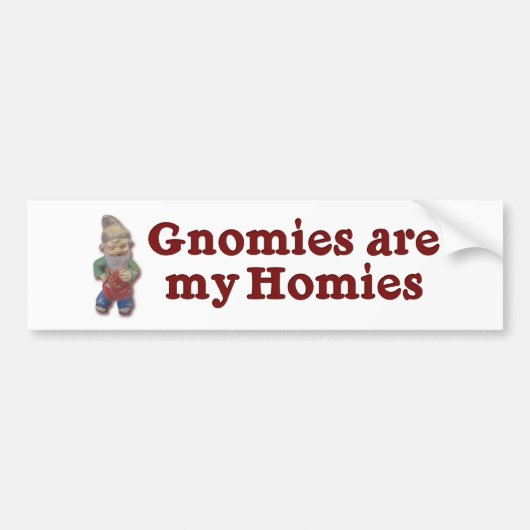 Gnomies sind mein Homies Autoaufkleber (Vorne)