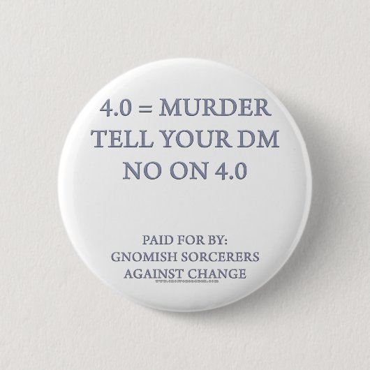 Gnomish Zauberer gegen Änderung Button (Vorderseite)