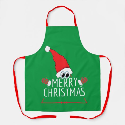 Gnomo de Navidad All-Over Print Apron Schürze (Vorderseite)