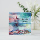 GNOMON UND LADY DES SEES Arthurian Legend Einladung (Stehend Vorderseite)