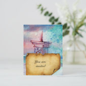 GNOMON UND LADY OF THE SEE Brown Perchment Einladung (Stehend Vorderseite)