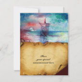 GNOMON UND LADY OF THE SEE Brown Perchment Einladung (Rückseite)