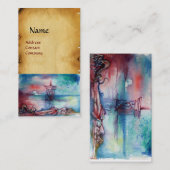 GNOMON UND LADY OF THE SEE Brown Perchment Visitenkarte (Vorne/Hinten)