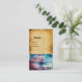 GNOMON UND LADY OF THE SEE Brown Perchment Visitenkarte (Stehend Vorderseite)