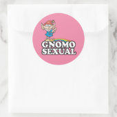 Gnomosexual Runder Aufkleber (Tasche)