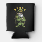 Gnope Garden Gnome Funny Military Officer Gardener Dosenkühler (Vorderseite)