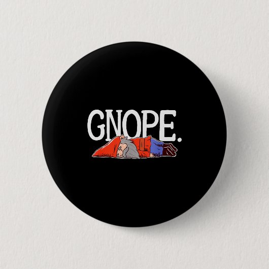 Gnope Gnome Dwarf Funny Garden Elf Christmas  Button (Vorderseite)
