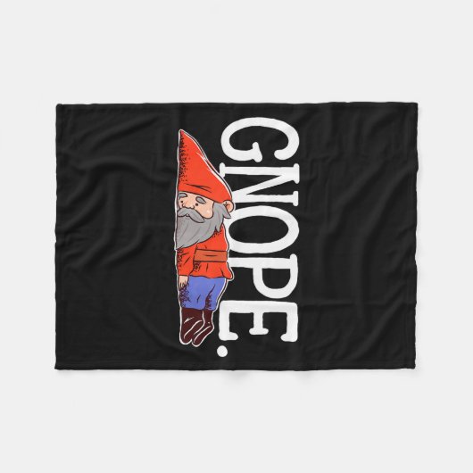 Gnope Gnome Dwarf Funny Garden Elf Christmas  Fleecedecke (Vorderseite (Horizontal))