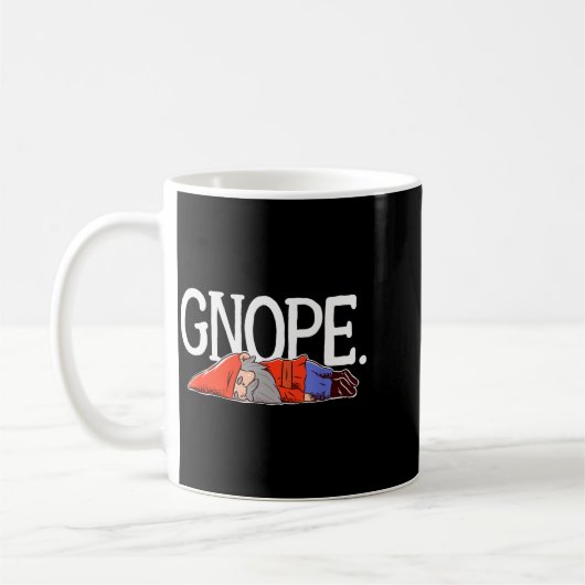 Gnope Gnome Dwarf Funny Garden Elf Christmas Kaffeetasse (Links)