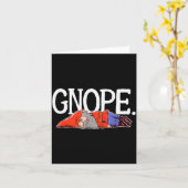 Gnope Gnome Dwarf Funny Garden Elf Christmas  Karte (Gelbe Blume)