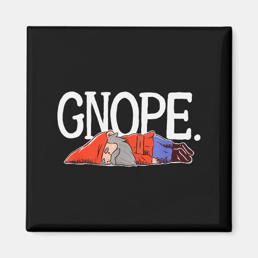 Gnope Gnome Dwarf Funny Garden Elf Christmas  Magnet (Vorne)