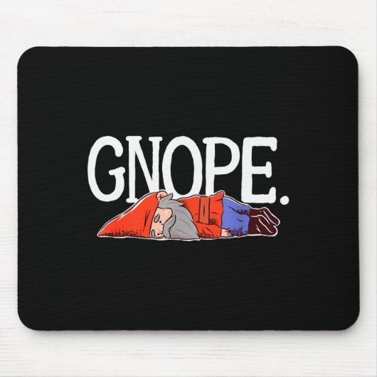 Gnope Gnome Dwarf Funny Garden Elf Christmas Mousepad (Vorne)