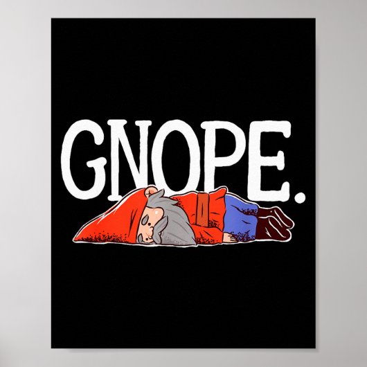 Gnope Gnome Dwarf Funny Garden Elf Christmas  Poster (Vorne)