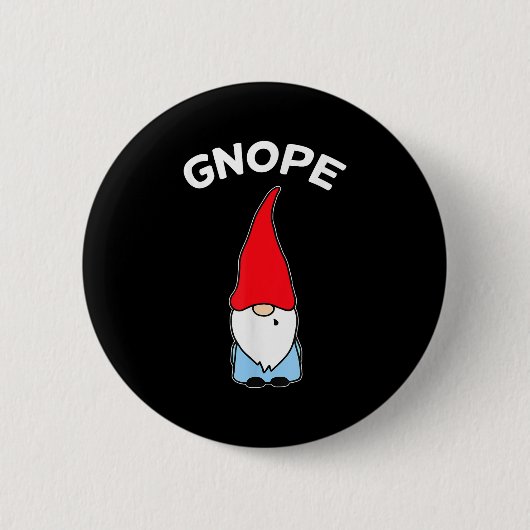 Gnope Gnome Nope Funny Christmas Party Männer Frau Button (Vorderseite)