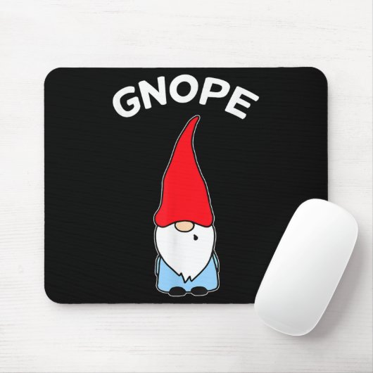 Gnope Gnome Nope Funny Christmas Party Männer Frau Mousepad (Mit Mouse)