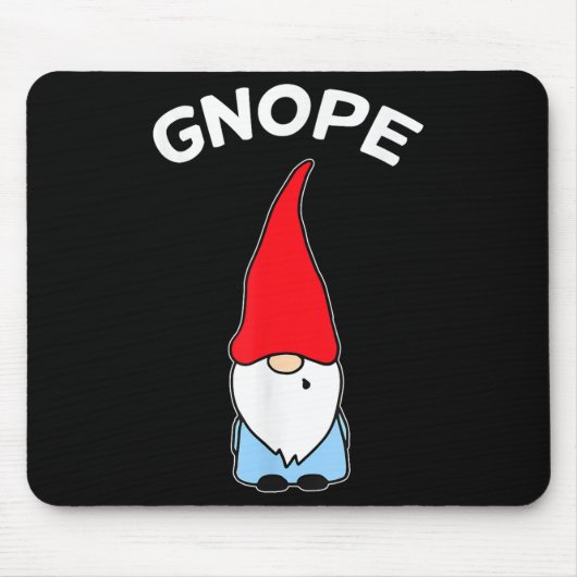 Gnope Gnome Nope Funny Christmas Party Männer Frau Mousepad (Vorne)