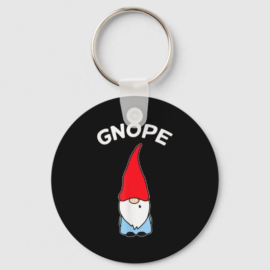 Gnope Gnome Nope Funny Christmas Party Männer Frau Schlüsselanhänger (Vorderseite)