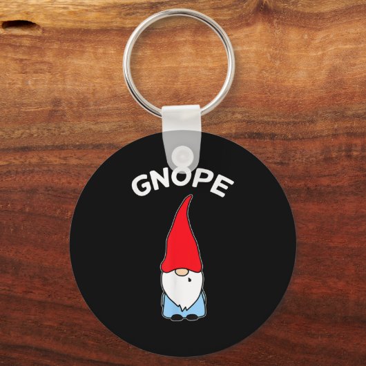 Gnope Gnome Nope Funny Christmas Party Männer Frau Schlüsselanhänger (Vorderseite)