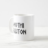 gnothi seauton Erkenne dich selbst Kaffeetasse (Vorderseite Links)