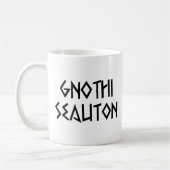 gnothi seauton Erkenne dich selbst Kaffeetasse (Links)