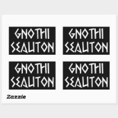 gnothi seauton Erkenne dich selbst Rechteckiger Aufkleber (Blatt)