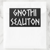 gnothi seauton Erkenne dich selbst Rechteckiger Aufkleber (Tasche)