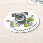 GNT-Zeitzone Runder Pappuntersetzer (Angewinkelt)