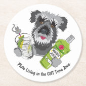 GNT-Zeitzone Runder Pappuntersetzer (Vorderseite)