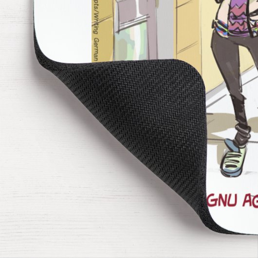 Gnu Age Hipsters Funny Mousepad (Ecke)