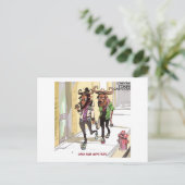 Gnu Age Hipsters Funny Postkarte (Stehend Vorderseite)