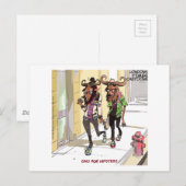 Gnu Age Hipsters Funny Postkarte (Vorne/Hinten)