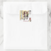 Gnu Age Hipsters Funny Quadratischer Aufkleber (Tasche)