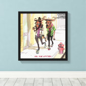 Gnu Age Hipsters Funny Rick London Canvas Print Leinwanddruck (Insitu (Holzboden))