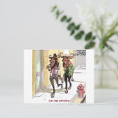 Gnu Age Hipsters Rick London Funny Postkarte (Stehend Vorderseite)