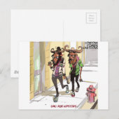 Gnu Age Hipsters Rick London Funny Postkarte (Vorne/Hinten)
