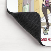 Gnu Alter Hipster Lustig Mousepad (Ecke)