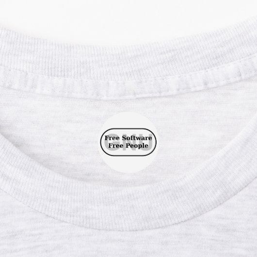 GNU - Freie Software - Freie Leute Etiketten (Befestigt)