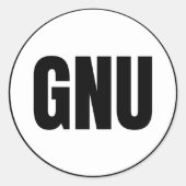 GNU - Goodnews Bay Classic Round Sticker (Vorderseite)