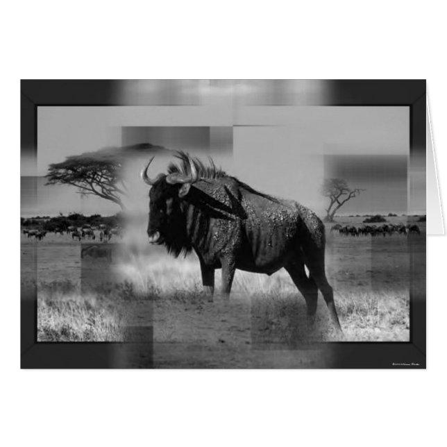 Gnu-Karte (Vorderseite (Horizontal))