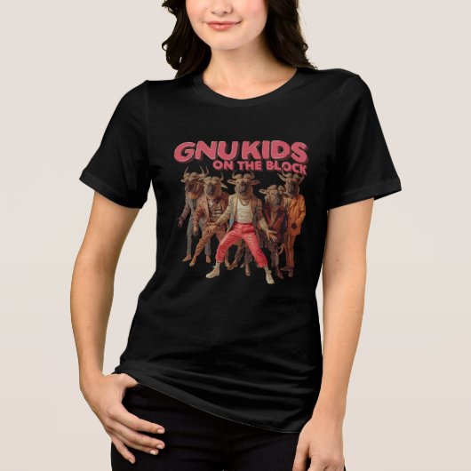 Gnu Kids on Block Tri-Blend Shirt (Vorderseite)