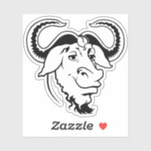 GNU-Leiter Aufkleber (Blatt)