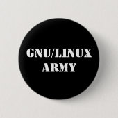 GNU/Linux Army Button (Vorderseite)