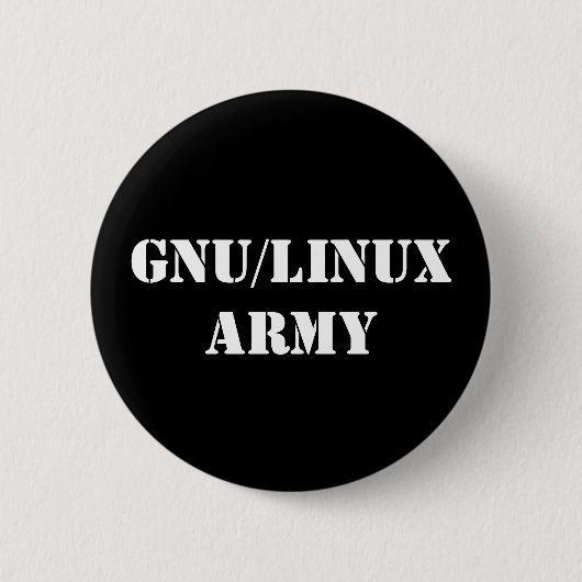 GNU/Linux Army Button (Vorderseite)