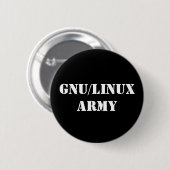 GNU/Linux Army Button (Vorne & Hinten)