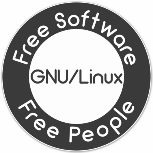 GNU/Linux Aufkleber (Vorderseite)