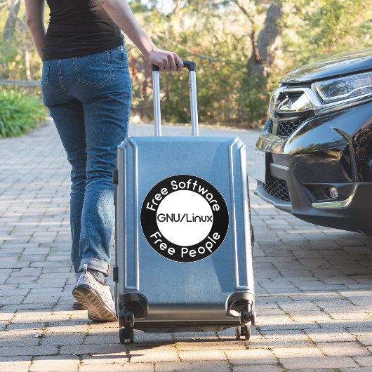 GNU/Linux Aufkleber (Koffer Insitu)