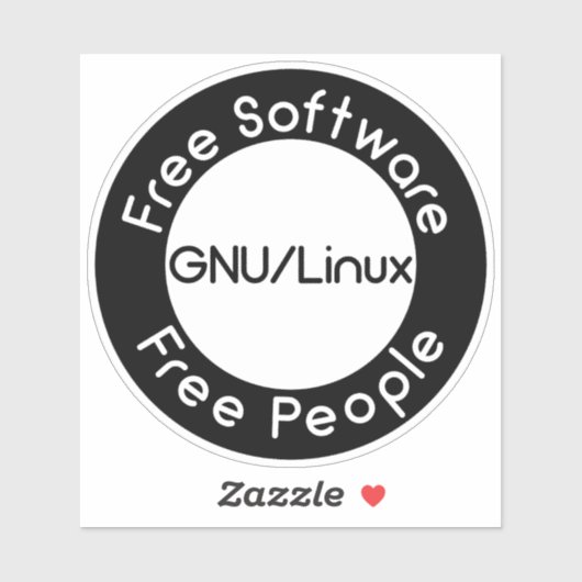 GNU/Linux Aufkleber (Blatt)