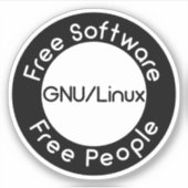 GNU/Linux Aufkleber (Vorderseite)