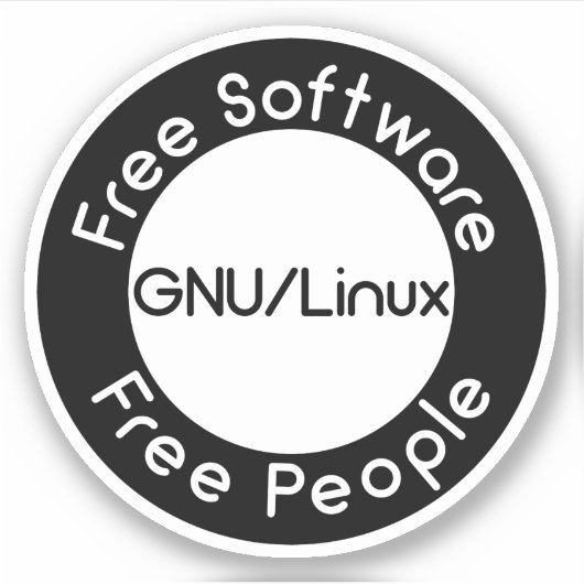 GNU/Linux Aufkleber (Vorderseite)